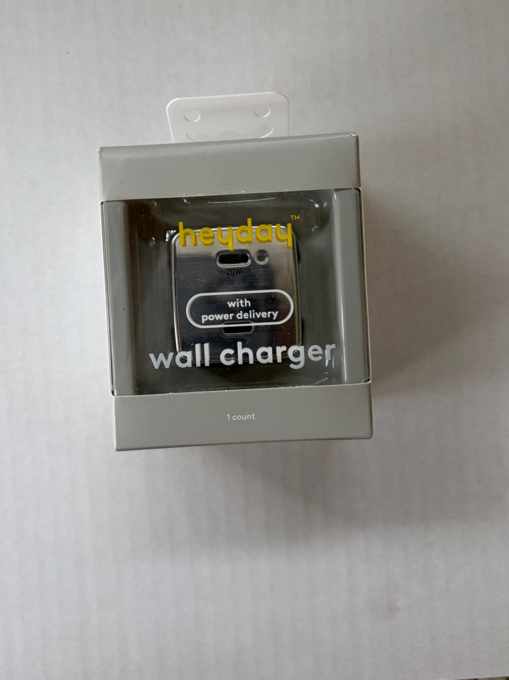 heyday White USB-C 20W Fast Wall Charger with Power Delivery